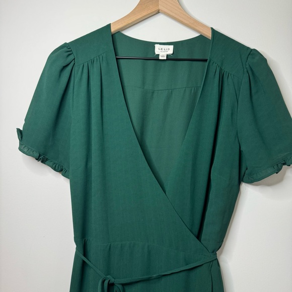 Le Lis Emerald Green Wrap Maxi Dress - Large - Picture 2 of 5